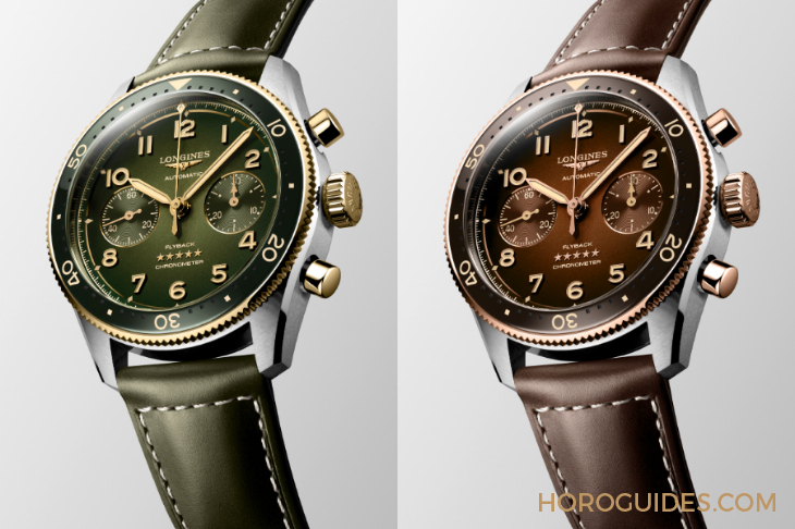 LONGINES - SPIRIT - L3.802.1.53.6 - LONGINES Spirit再掀热潮！ Spirit Zulu Time钛金属腕表与计时秒表间金新色登场