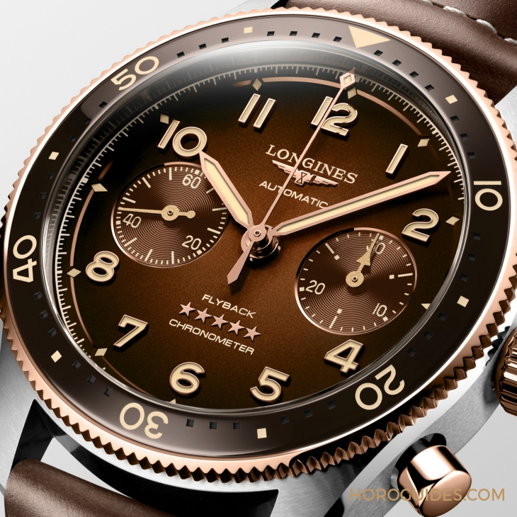 LONGINES - SPIRIT - L3.802.1.53.6 - LONGINES Spirit再掀热潮！ Spirit Zulu Time钛金属腕表与计时秒表间金新色登场