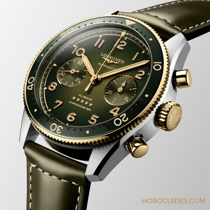 LONGINES - SPIRIT - L3.802.1.53.6 - LONGINES Spirit再掀热潮！ Spirit Zulu Time钛金属腕表与计时秒表间金新色登场