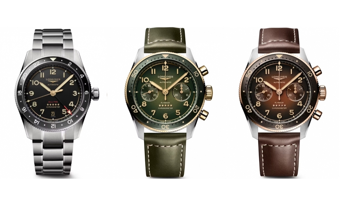 LONGINES - SPIRIT - L3.802.1.53.6 - LONGINES Spirit再掀热潮！ Spirit Zulu Time钛金属腕表与计时秒表间金新色登场